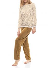 Γυναικεία Πυτζάμα Pink Label - Animal print - Χρυσό