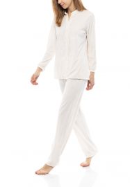 Γυναικεία Πυτζάμα Pink Label - Εκρού - Βελουτέ