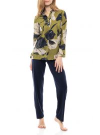 Γυναικεία Πυτζάμα Pink Label - Εμπριμέ μπλούζα - Μπλε παντελόνι