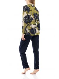 Γυναικεία Πυτζάμα Pink Label - Εμπριμέ μπλούζα - Μπλε παντελόνι