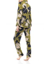 Γυναικεία Πυτζάμα Pink Label - Σεμιζιέ - Λαδί - Floral