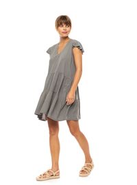 Γυναικείο Beachdress Pink Label -  Φόρεμα - Oil Green - Regular Fit - Viscose