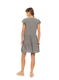 Γυναικείο Beachdress Pink Label -  Φόρεμα - Oil Green - Regular Fit - Viscose