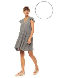 Γυναικείο Beachdress Pink Label -  Φόρεμα - Λευκό - Regular Fit - Viscose