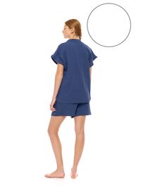 Γυναικεία πυτζάμα Pink Label Λευκή - Σορτσάκι - Κοντομάνικη - Regular Fit - Cotton