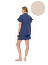 Γυναικεία πυτζάμα Pink Label Skin - Σορτσάκι - Κοντομάνικη - Regular Fit - Cotton