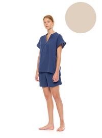 Γυναικεία πυτζάμα Pink Label Skin - Σορτσάκι - Κοντομάνικη - Regular Fit - Cotton