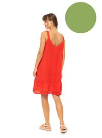 Γυναικείο Beachdress Pink Label -  Φόρεμα - Aspen Green - Regular Fit - Viscose