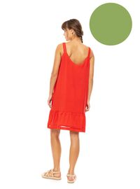 Γυναικείο Beachdress Pink Label -  Φόρεμα - Aspen Green - Regular Fit - Viscose