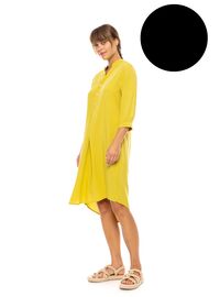 Γυναικείο Beachdress Pink Label -  Φόρεμα - Μαύρο - Regular Fit - Viscose