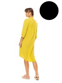 Γυναικείο Beachdress Pink Label -  Φόρεμα - Μαύρο - Regular Fit - Viscose