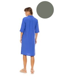 Γυναικείο Beachdress Pink Label - Φόρεμα - Oil Green - Regular Fit - Viscose