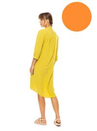 Γυναικείο Beachdress Pink Label -  Φόρεμα - Orange - Regular Fit - Viscose