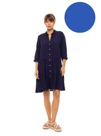 Γυναικείο Beachdress Pink Label -  Φόρεμα Σμιζιέ - Ultra Violet - Regular Fit - Viscose