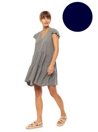 Γυναικείο Beachdress Pink Label -  Φόρεμα - Yacht Blue - Regular Fit - Viscose