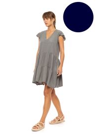 Γυναικείο Beachdress Pink Label -  Φόρεμα - Yacht Blue - Regular Fit - Viscose