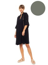 Γυναικείο Beachdress Pink Label -  Oil Green - Mini Φόρεμα - Regular Fit - ViscoseΓυναικείο Beachdress Pink Label -  Oil Green - Mini Φόρεμα - Regular Fit - Viscose