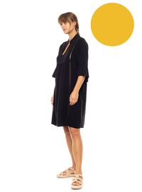 Γυναικείο Beachdress Pink Label -  Yellow - Mini Φόρεμα - Regular Fit - ViscoseΓυναικείο Beachdress Pink Label -  Yellow - Mini Φόρεμα - Regular Fit - Viscose