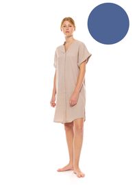 Γυναικείο Νυχτικό Pink Label -  Cosmos Blue - Σεμιζιέ - Κοντό Μανίκι - CottonΓυναικείο Νυχτικό Pink Label -  Cosmos Blue - Σεμιζιέ - Κοντό Μανίκι - Cotton