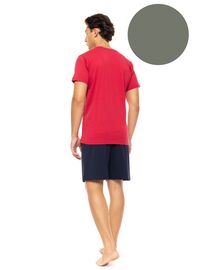 Ανδρική Καλοκαιρινή Πυτζάμα Ulisse - Oil Green - Κοντό μανίκι - Cotton