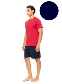 Ανδρική Καλοκαιρινή Πυτζάμα Ulisse - Yacht Blue - Κοντό μανίκι - Cotton