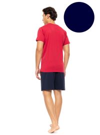 Ανδρική Καλοκαιρινή Πυτζάμα Ulisse - Yacht Blue - Κοντό μανίκι - Cotton