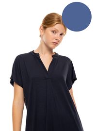 Γυναικεία πυτζάμα Pink Label Cosmos Blue  - Σορτσάκι - Κοντομάνικη - Regular Fit - Bamboo