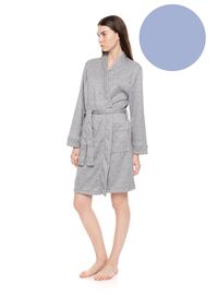 Γυναικεία Ρόμπα Pink Label - Κοντή - Blue Cloud - Viscose - Regular Fit