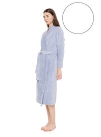 Γυναικεία Ρόμπα Pink Label - Midi - Λευκή - Bamboo - Regular Fit