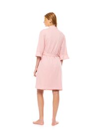 Γυναικεία Ρόμπα Pink Label - Σταυρωτή Baby Pink - Μανίκι 3/4 - Cotton