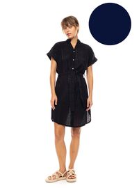 Γυναικείο Beachdress Pink Label -  Φόρεμα Σεμιζιέ - Indigo - Regular Fit - Cotton