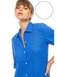 Γυναικείο Beachdress Pink Label -  Φόρεμα Σεμιζιέ - Κοφτό κέντημα - ΛΕΥΚΟ - Regular Fit - Cotton