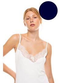 Γυναικείο Νυχτικό Pink Label - Τιράντα - Yacht Blue - Bamboo - NIGHTGOWN