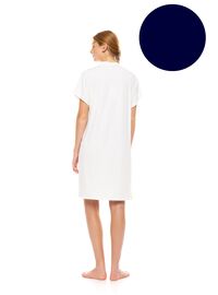 Γυναικείο Νυχτικό Pink Label -  Yacht Blue - Κοντό Μανίκι - Bamboo