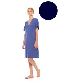 Γυναικείο Νυχτικό Pink Label -  Yacht Blue - Κοντό Μανίκι - BambooΓυναικείο Νυχτικό Pink Label -  Yacht Blue - Κοντό Μανίκι - Bamboo