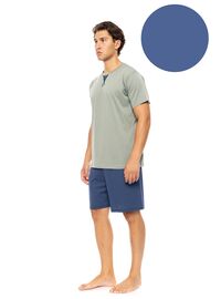 Ανδρική Καλοκαιρινή Πυτζάμα Ulisse - Cosmos Blue - Κοντό μανίκι - Cotton