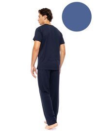 Ανδρική Καλοκαιρινή Πυτζάμα Ulisse -  Cosmos Blue - Με πατιλέτα - 3PCS - Cotton