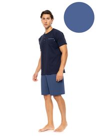 Ανδρική Καλοκαιρινή Πυτζάμα Ulisse - Cosmos Blue - Με πατιλέτα - 3PCS - Cotton