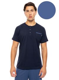 Ανδρική Καλοκαιρινή Πυτζάμα Ulisse - Cosmos Blue - Με πατιλέτα - 3PCS - Cotton