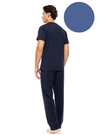 Ανδρική Καλοκαιρινή Πυτζάμα Ulisse - Cosmos Blue - Με πατιλέτα - 3PCS - Cotton