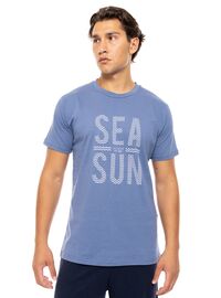 Ανδρική Καλοκαιρινή Πυτζάμα Ulisse - Cosmos Blue Print - Κοντό μανίκι - Cotton