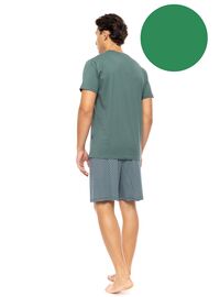 Ανδρική Καλοκαιρινή Πυτζάμα Ulisse - Sea Green - Print - Κοντό μανίκι - CottonΑνδρική Καλοκαιρινή Πυτζάμα Ulisse - Sea Green - Print - Κοντό μανίκι - Cotton