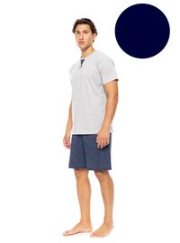 Ανδρική Καλοκαιρινή Πυτζάμα Ulisse - Yacht Blue - Κοντό μανίκι - Cotton