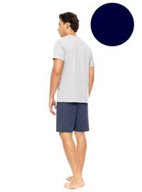 Ανδρική Καλοκαιρινή Πυτζάμα Ulisse - Yacht Blue - Κοντό μανίκι - Cotton
