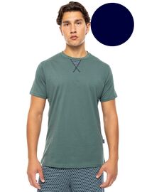 Ανδρική Καλοκαιρινή Πυτζάμα Ulisse - Yacht Blue - Print - Κοντό μανίκι - Cotton