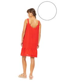 Γυναικείο Beachdress Pink Label -  Φόρεμα - Λευκό - Regular Fit - Viscose
