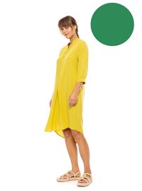 Γυναικείο Beachdress Pink Label -  Φόρεμα - Sea Green - Regular Fit - Viscose