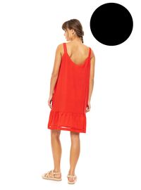 Γυναικείο Beachdress Pink Label -  Φόρεμα - Μαύρο - Regular Fit - Viscose