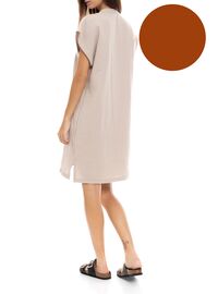 Γυναικείο Νυχτικό Pink Label - Mini Αμάνικο - Courper - Regular Fit - Cotton