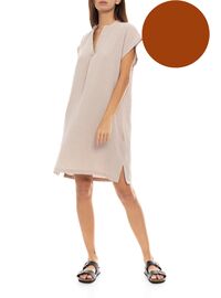 Γυναικείο Νυχτικό Pink Label - Mini Αμάνικο - Courper - Regular Fit - Cotton